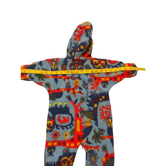 Patagonia Baby 3M Fleece Hooded Bunting Suit Owl Print Bird Print One-Piece - Picture 12 of 14